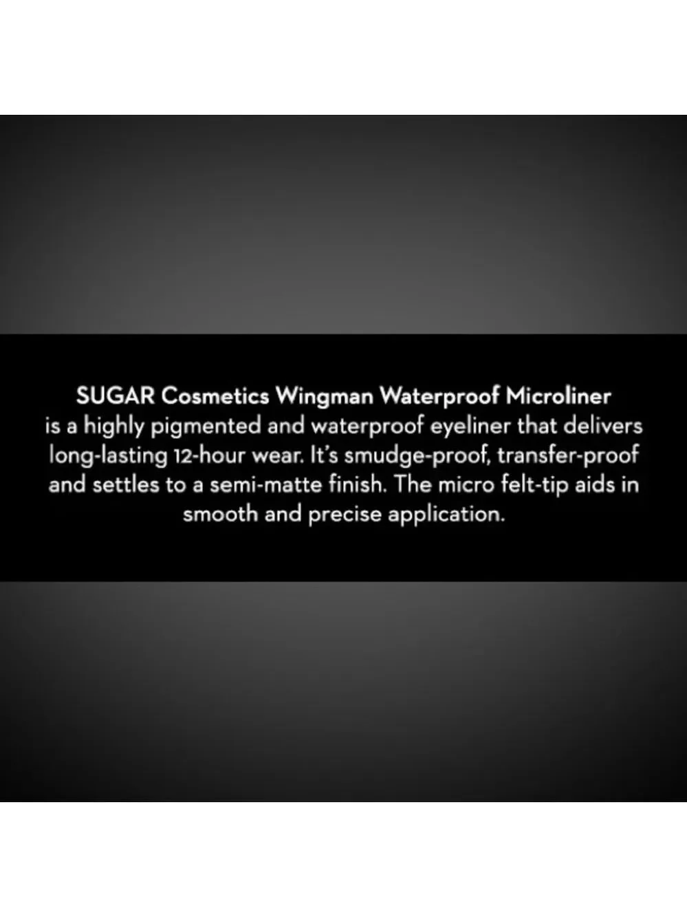 New/Sealed Sugar Wingman Waterproof Microliner Precision Eyeliner I’ll Be Black